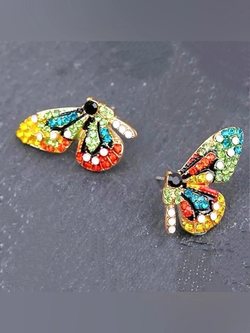 🍒3/$30 New Crystal Butterfly Earrings